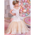 White ivory bloemenmeisjes jurk Children First Communion Dresses for Girls 2017 Mermaid Flower Girl Dress MF895